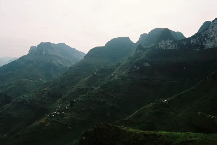 Mountain ridges near Mèo Vạc, Hà Giang