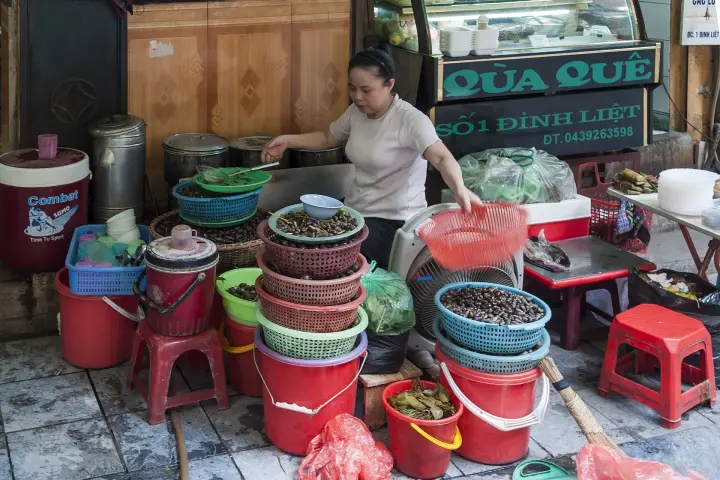 Street vendors in Hanoi
