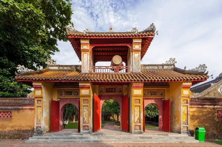 A painted gate inside the Imperial City of Huế