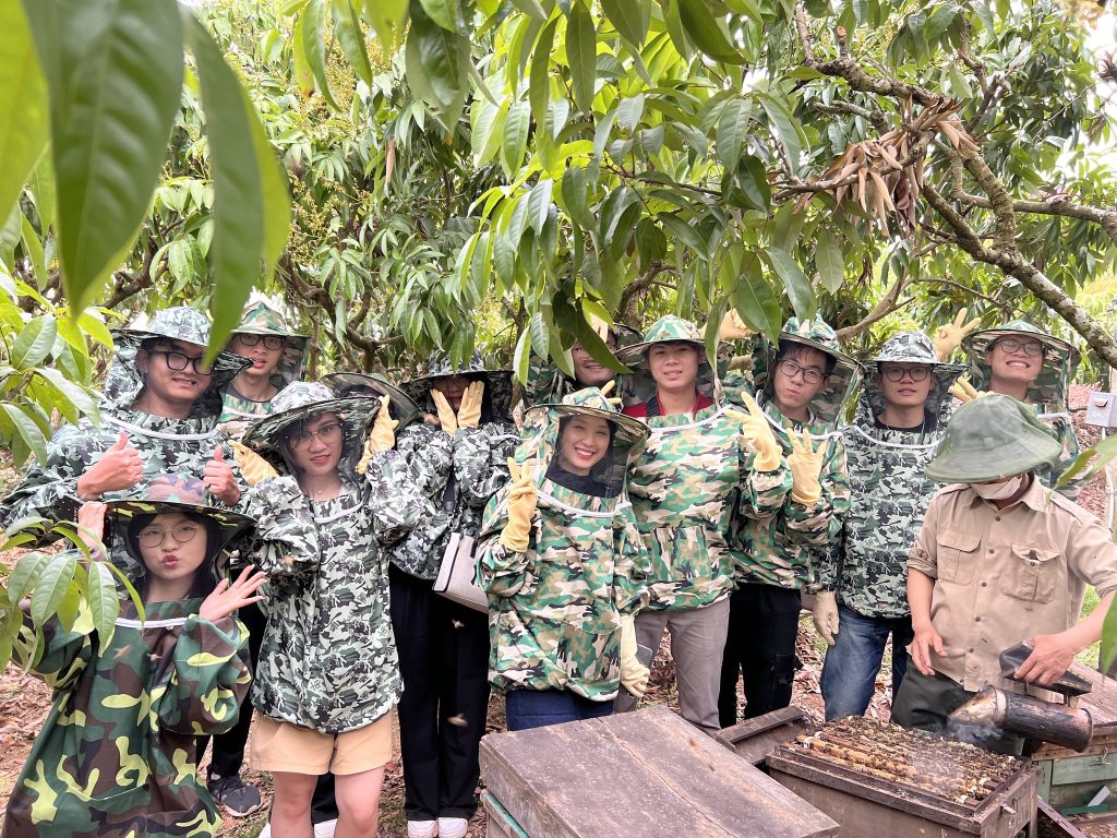 Trải nghiệm lấy mật ong trong khi đi du lịch miệt vườn Lục Ngạn