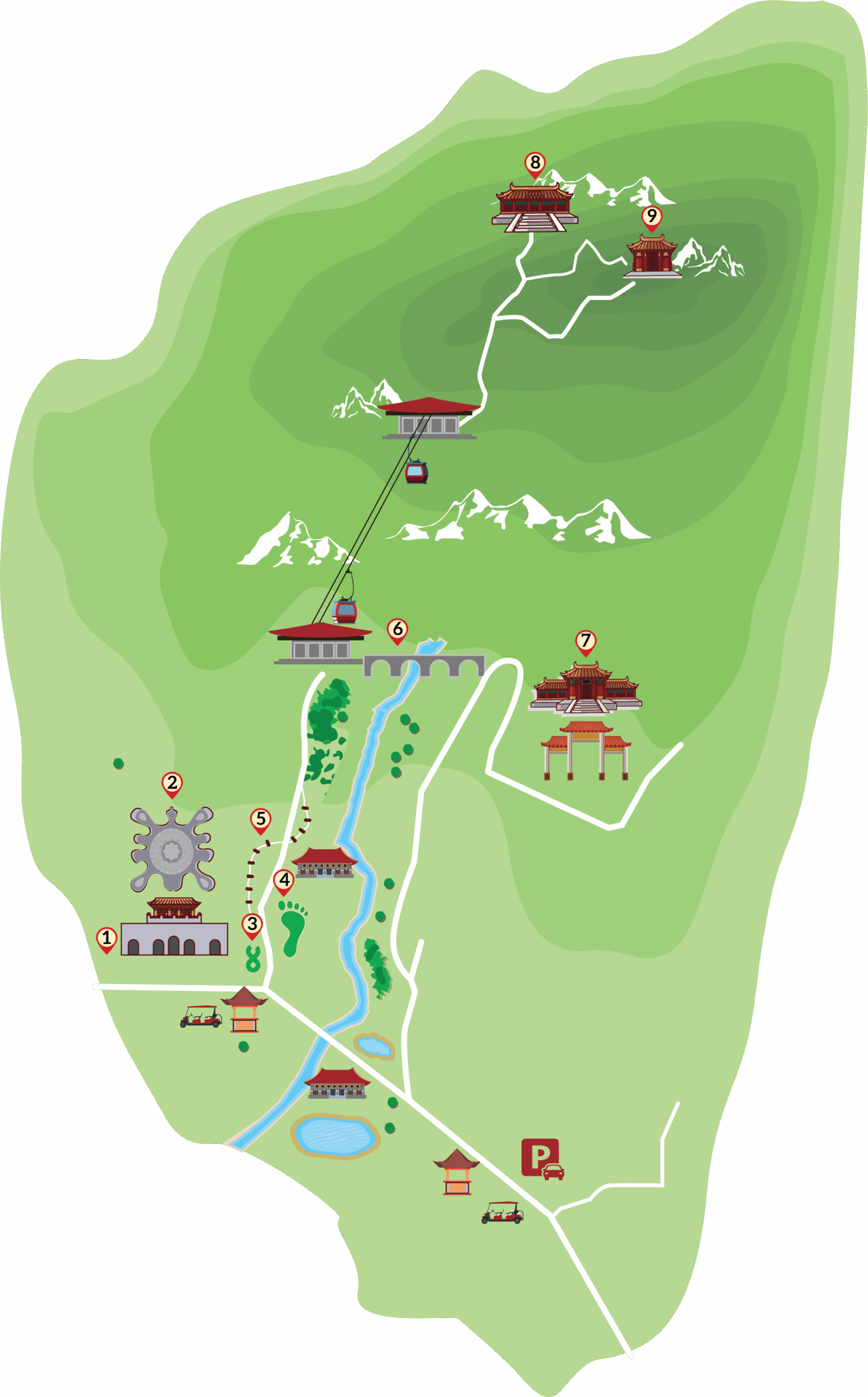 Sơ đồ khu Du lịch tâm linh - sinh thái Tây Yên Tử