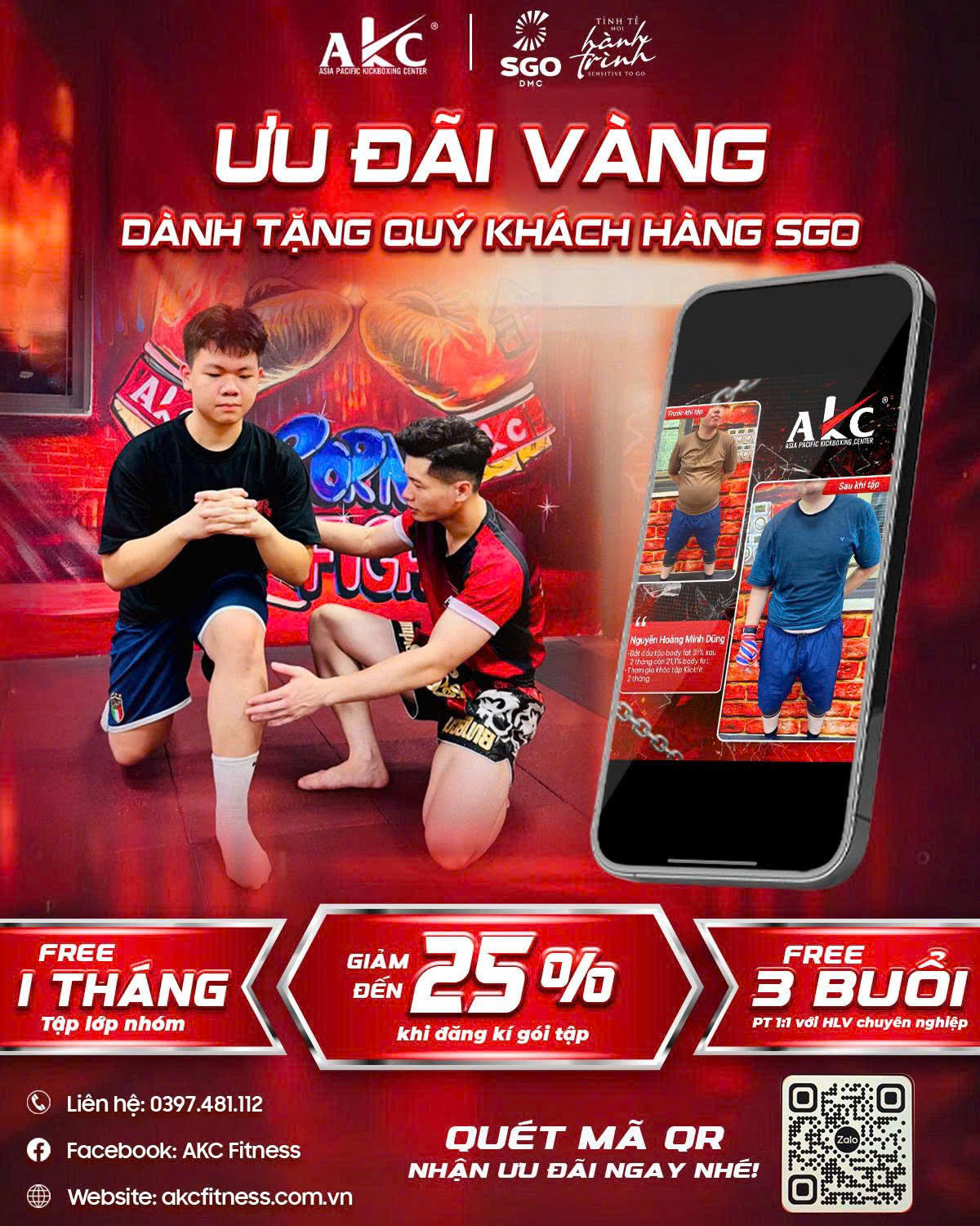 SGO DMC x AKC Fitness: Ưu đãi tới 25% dành riêng cho khách hàng thân thiết