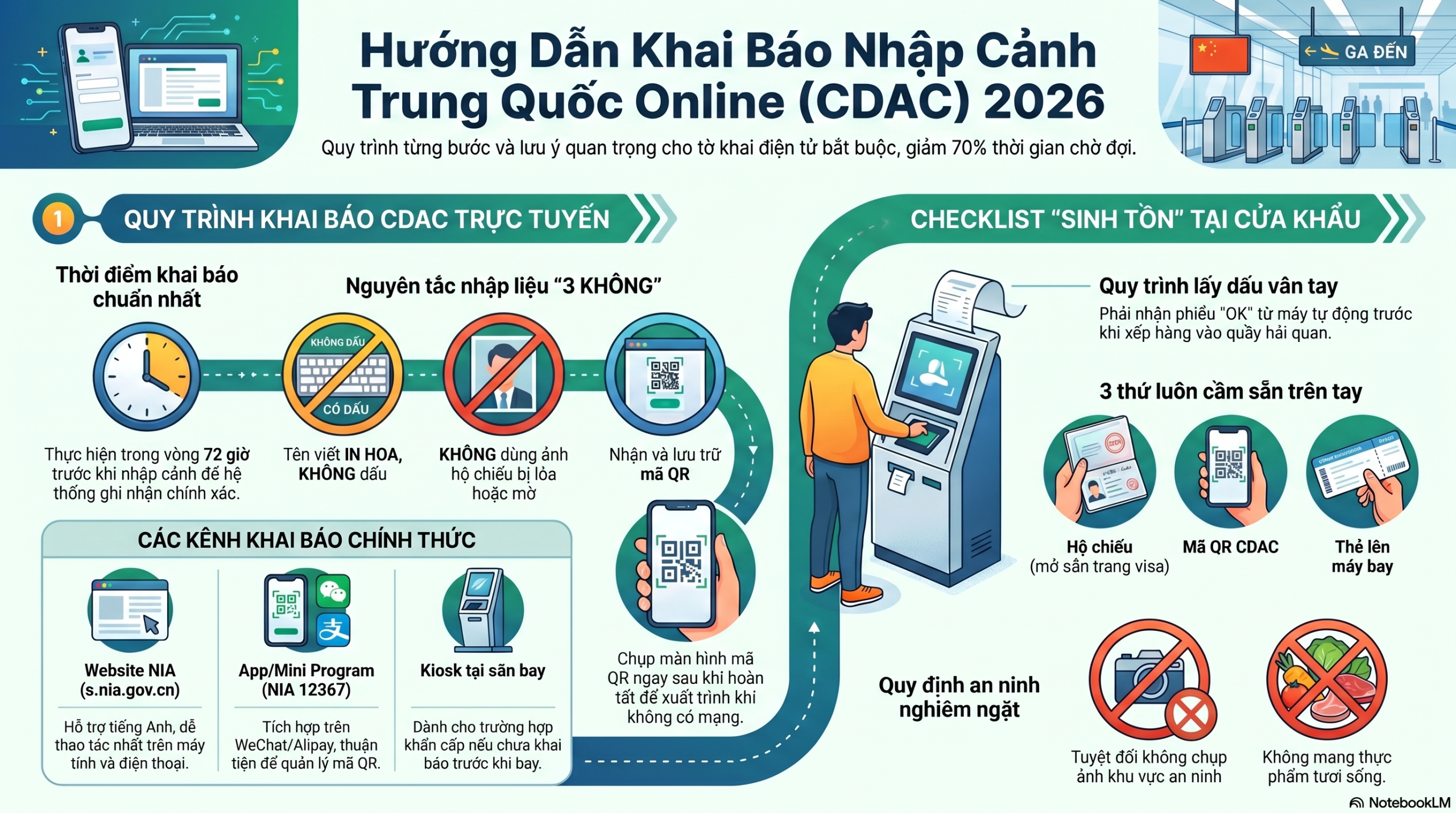 Hướng dẫn chi tiết khai báo nhập cảnh Trung Quốc online (CDAC) mới nhất 2026